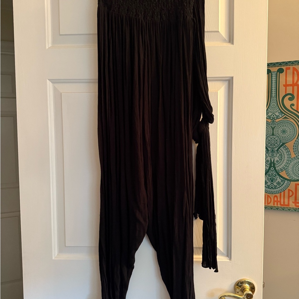 Free People Black Casual Jumpsuit with Long Sleeves